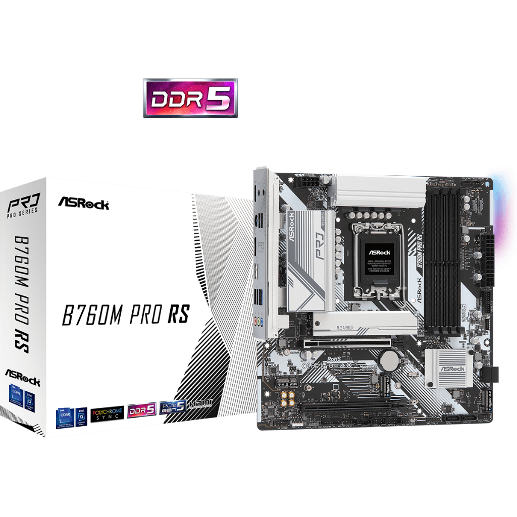 MAINBOARD (เมนบอร์ด) ASROCK B760M PRO RS (DDR5) ประกัน 3 ปี