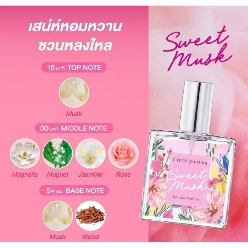 น้ำหอมหญิง cute press Sweet Musk Perfume Spray 35 ml.