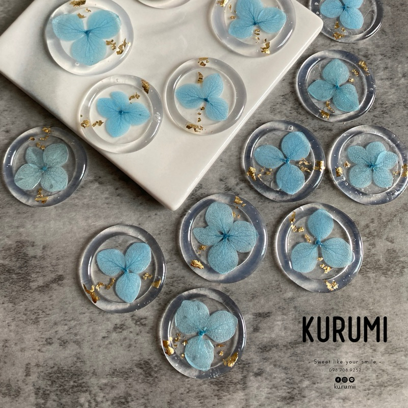 ตราประทับติดกระดาษสีใสไฮเดนเยียล้วนในราคาย่อมเยาว์น่ารัก มินิมอล พร้อมใช้งาน คละสี