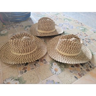(แพค10ใบ) หมวกสาน ใบลาน ทรงคาวบอย หมวกชาวนา ชาวสวน