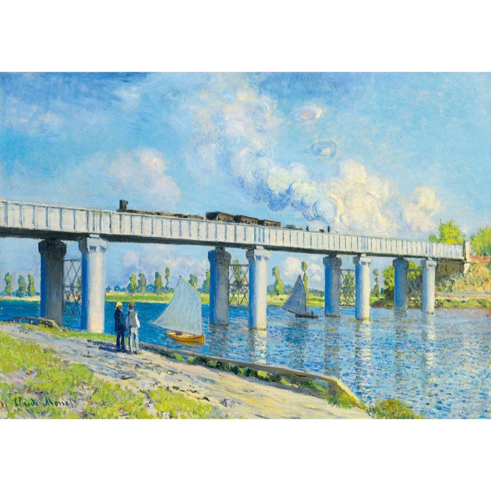 Jigsaw Puzzle Bluebird - Railway Bridge at Argenteuil,1873 / Claude Monet 1000 Piece. จิ๊กซอว์ 1000 ชิ้น มีสินค้าที่ไทย