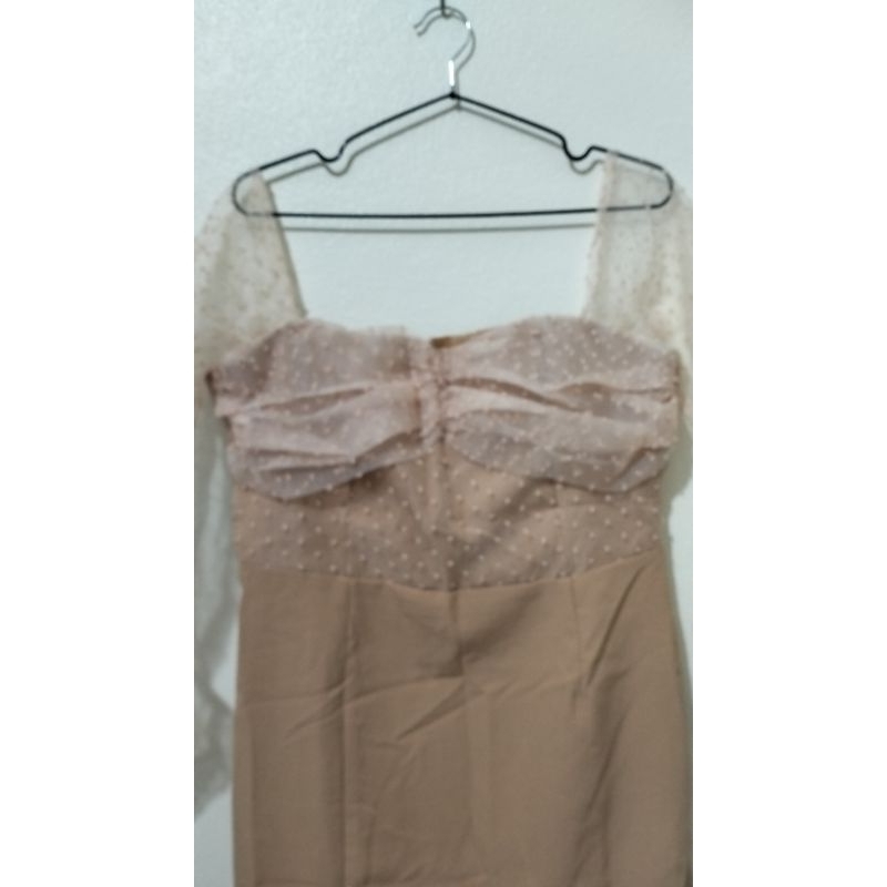 ชุดเดรสสีน้ำตาล AP style ไซส์ XL