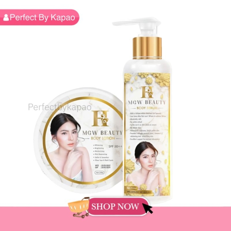 เซ็ตครีมเมจิกไวท์ MGW Beauty​ Body Serum เนื้อครีมมีกันแดดSPF50PA++ ของแท้100%