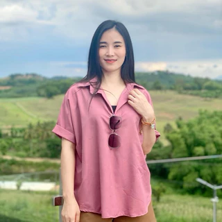 เสื้อคอโปโลแขนสั้นแต่งเบิ้ล