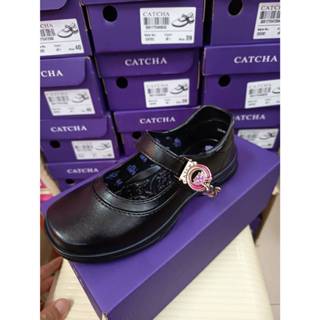 รองเท้านักเรียนผู้หญิง หนังดำ Catcha รุ่นใหม่ล่าสุด ปี 2025#…