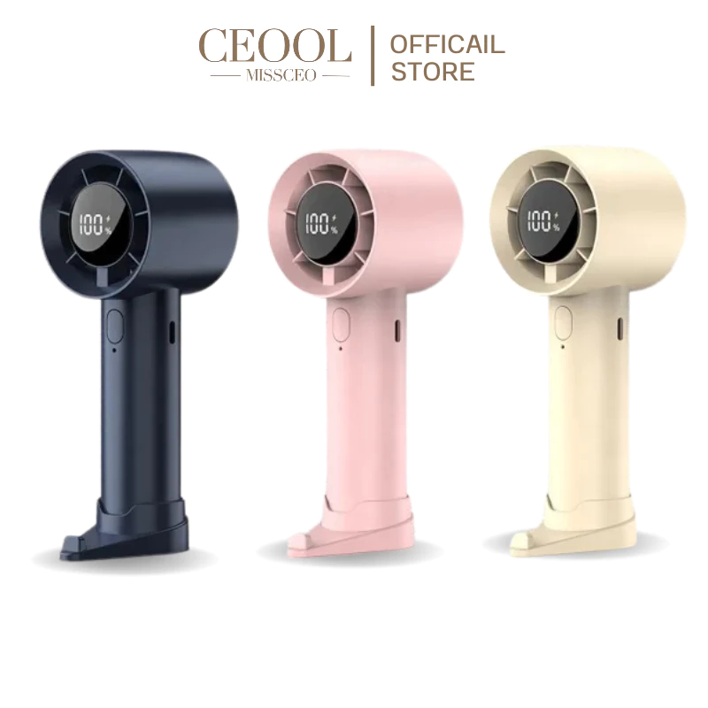 CEOOL พัดลมมือถือ ปรับระดับได้ 100 ระดับ พัดลมพกพา ชาร์จใหม่ได้