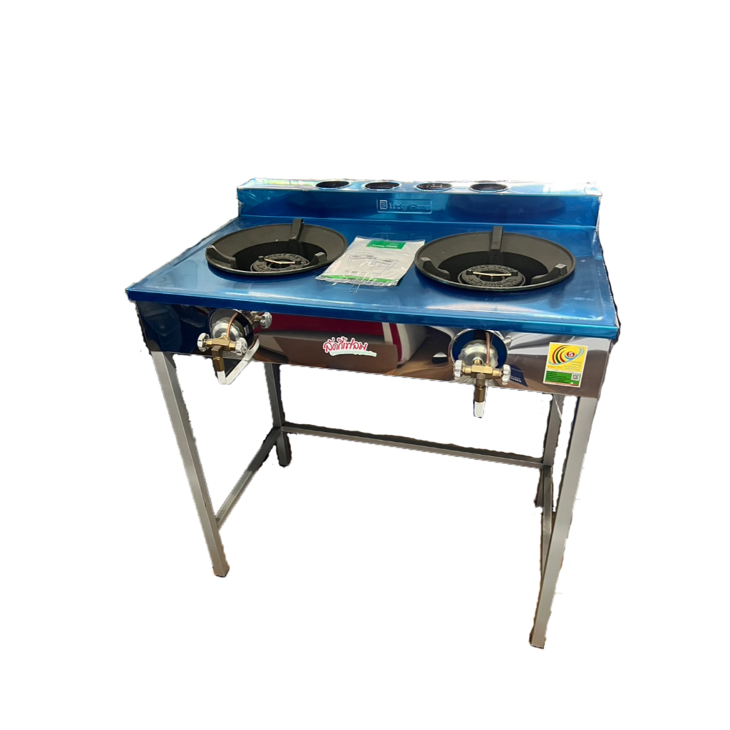 Lucky Flame เตาฟู่หัว KB-5 รุ่น SA-820 หน้าสแตนเลส แบบ 2 หัวเตา