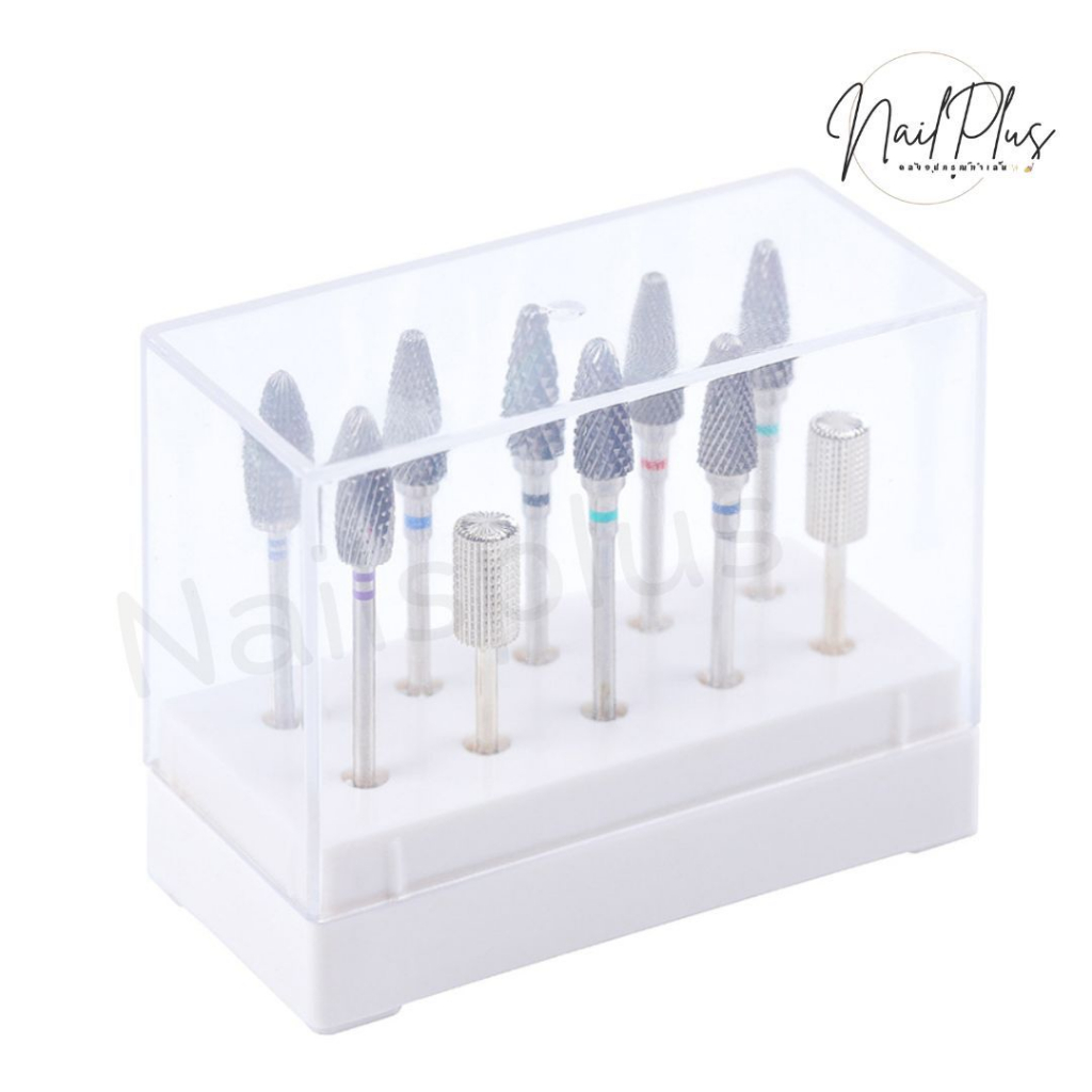 กล่องเก็บหัวเจียร กล่องใส่หัวเจียร ที่เก็บหัวเจียร มีฝาปิดกันฝุ่น 7รู / 10รู (พร้อมส่ง) - รูปที่ 2