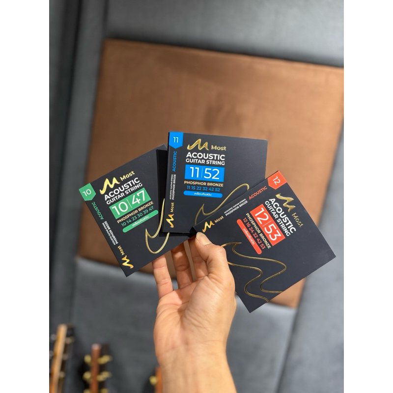 สายกีต้าร์โปร่ง Most เคลือบกันสนิม PHOSPHOR BRONZE ACOUSTIC GUITAR STRINGS