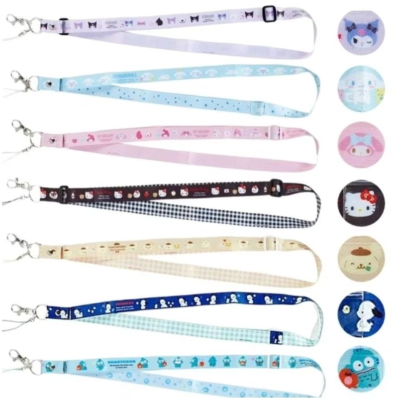 พร้อมส่ง สายคล้องบัตร Sanrio ปรับความยาวได้ ของแท้จากญี่ปุ่น