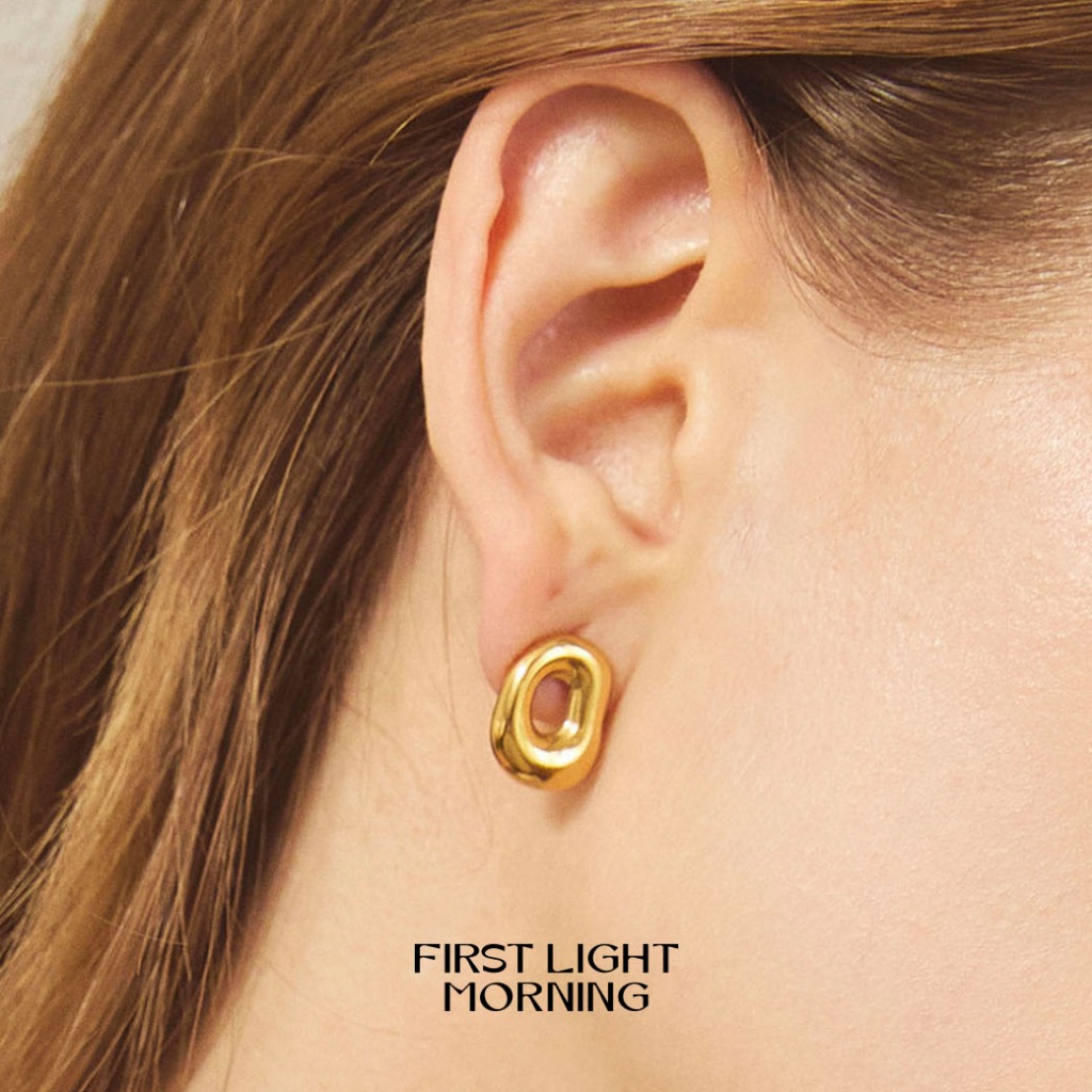 First Light Morning : France Earrings  - Stainless Steel ต่างหู mimimal - รูปที่ 2
