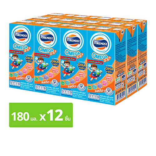 โฟร์โมสต์ โอเมก้า นมยูเอชที รสจืด 180 มล. แพ็ค 12