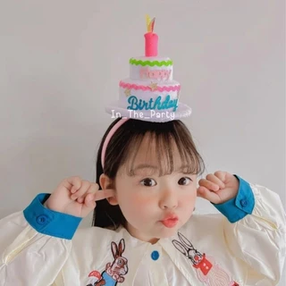 (ร้านไทย ส่งไว) ที่คาดผมเค้กวันเกิด คาดผม happy birthday หมวกวันเกิด