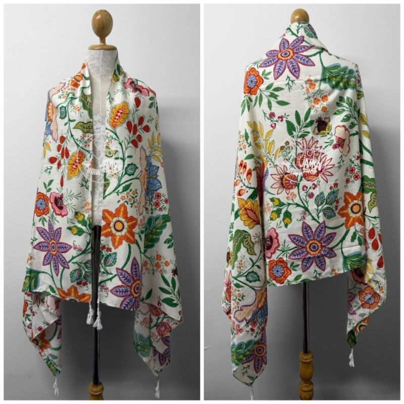 ผ้าพันคอ ผ้าคลุมไหล่ ผ้าชายทะเลแฟชั่น  สีสดใสพร้อมส่ง