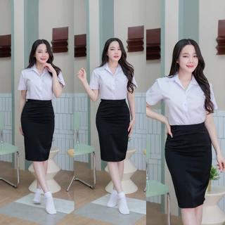 กระโปรงนักศึกษา ทรงเอผ่าหลัง ยาว 20/ 22 /24 /26/ 28 #กระโปรงนักศึกษา #กระโปรงทรงเอ