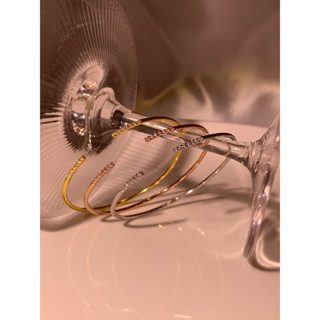 ✨ Sleek ✨  กำไลข้อมือประดับเพชร กันน้ำกันเหงื่อ💦 ไม่ลอกไม่ดำ