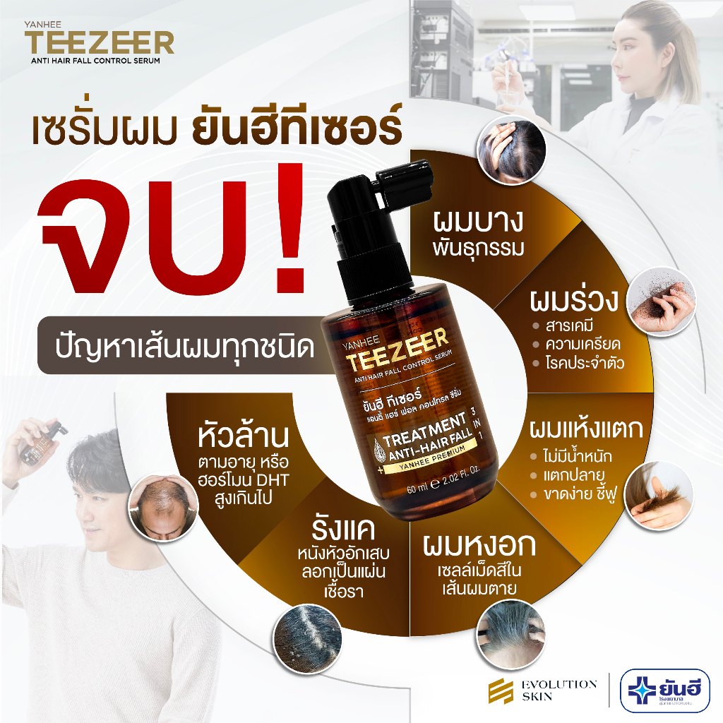 [ สั่งผ่าน Live มีส่วนลด ] ยันฮีทีเซอร์ [ 2 ] เซรั่มผมยันฮี Yanhee Teezeer Serum ลดผมร่วง ผมบาง - รูปที่ 3