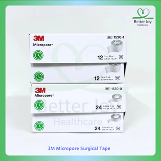 3M Micropore เทปกาวเยื่อกระดาษ เทปแต่งแผล ไมโครพอร์ 1530-0 / 1530-1 ขนาด 0.5นิ้ว / 1นิ้ว EXP2029
