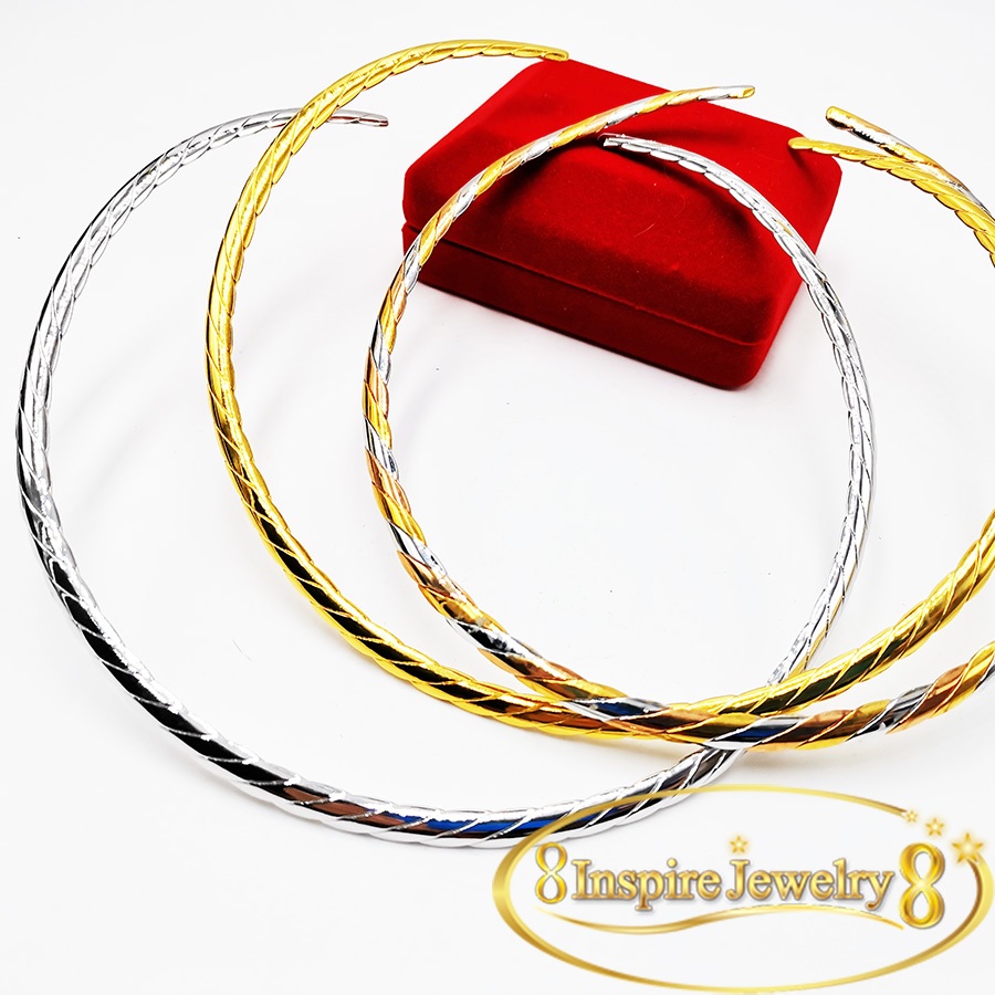 Inspire Jewelry ,โชคคอสีทอง หรือ สามกษัติรย์ ให้เลือกอันใดอันหนึ่ง ดัดได้