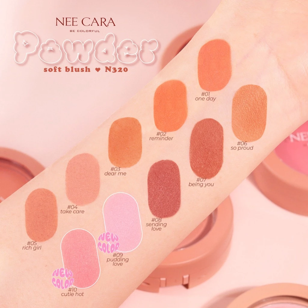 NEE CARA |  N320 นีคาร่า บลัชออน ปัดแก้ม เนื้อฝุ่น POWDER SOFT BLUSH thumbnail 8