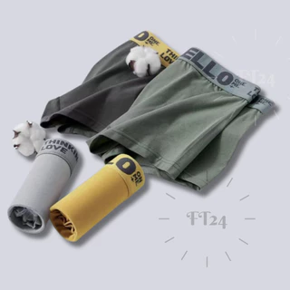 กางเกงในชายรุ่น Boxer_Hello แพค 5 ตัวคละสี ผ้าคอตตอน/สเปนเด็กซ์ คละสี ใส่สบาย ของผู้ชาย