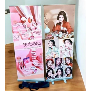 ป้ายตั้งร้านโลอัพ Roll up Benner พกพาสะดวก อุปกรณ์ครบ วัสดุอลูมิเนียม ม้วนแบนเนอร์ขาตั้ง