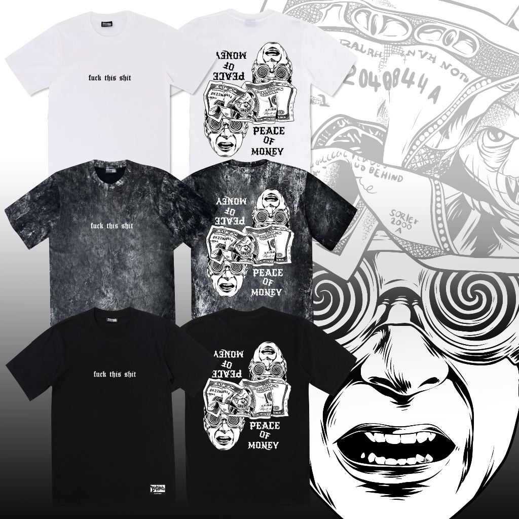 BEHIND เสื้อยืด “ FUXK THIS SHXT “ แขนสั้น แขนยาว แนวสตรีท Oversize เสื้อยืดชาย หญิง