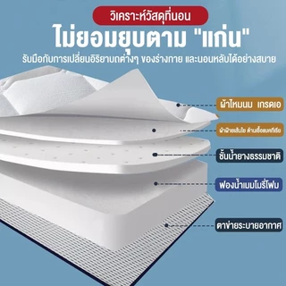 Goody ที่นอนน้ำยางธรรมชาติ ที่นอนหอพักขนาด 3/3.5/5/6ฟุต ที่นอนโฟมที่ยอดเยี่ยม Topper Mattress