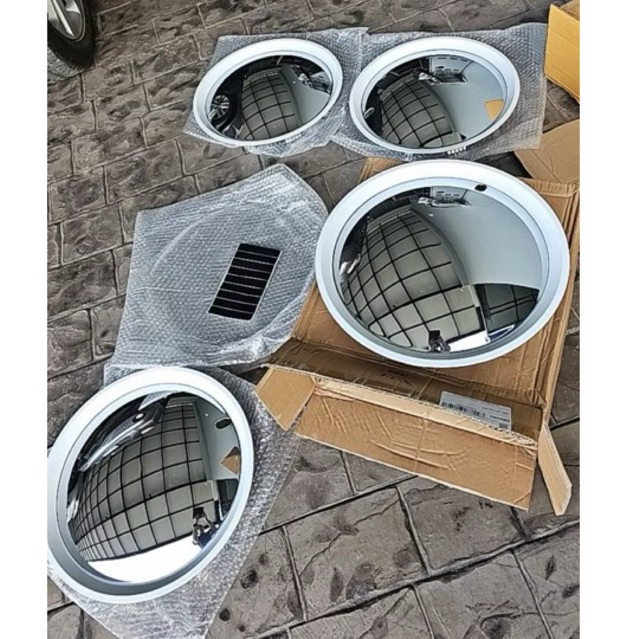 ( พรีออเดอร์) 15-16 ” ฝาครอบล้อกะทะสไตล์วินเทจ 15นิ้ว และ 16นิ้ว มีขอบสีขาว 4 ล้อ ราคา ถูกที่สุด ดีลบีเคเค แกลเลอรีภาพที่ 2