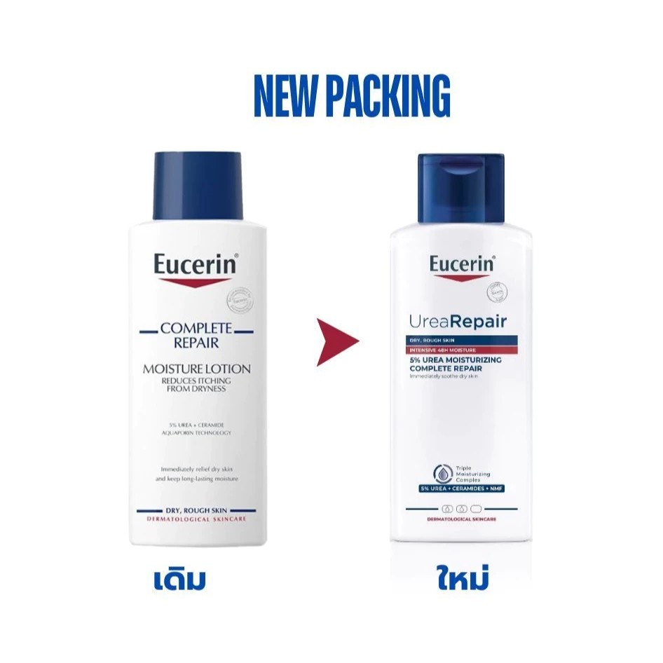 (แพคเกจใหม่ Complete Repair) Eucerin Urea Repair Moistutizing complete repair 250ML โลชั่นบำรุงผิว #5058