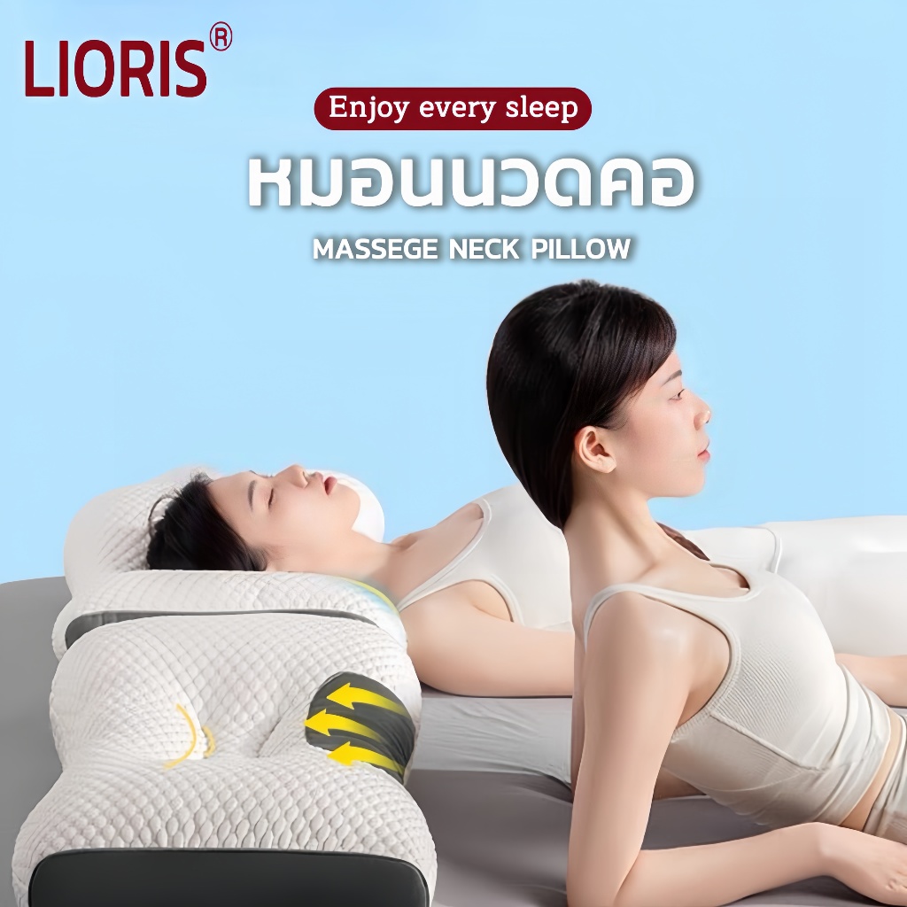 ️ซื้อ 1 แถม 1️หมอน หมอนหนุน เพื่อสุขภาพ นอนหลับสบาย สัมผัสนุ่ม 3D ลดการนอนกรน บรรเทาอาการปวดคอ สําหรับช่วยนอนหลับ นุ่มแล ราคา ถูกที่สุด ดีลบีเคเค แกลเลอรีภาพที่ 2