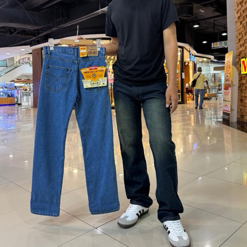 กางเกงยีนส์ขากระบอก ป้ายSANTA มี6 สี - รูปที่ 3