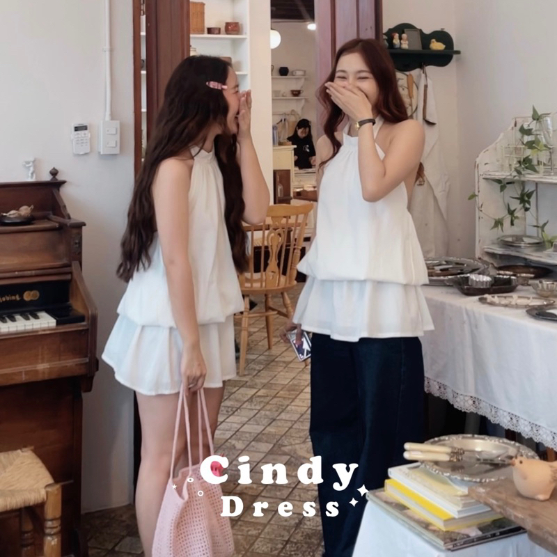 Cindy Dress มินิเดรสน่ารัก เดรสสั้นเอวต่ำ เดรสไปคาเฟ่ ชุดไปทะเล ชุดเดรสหน้าร้อน