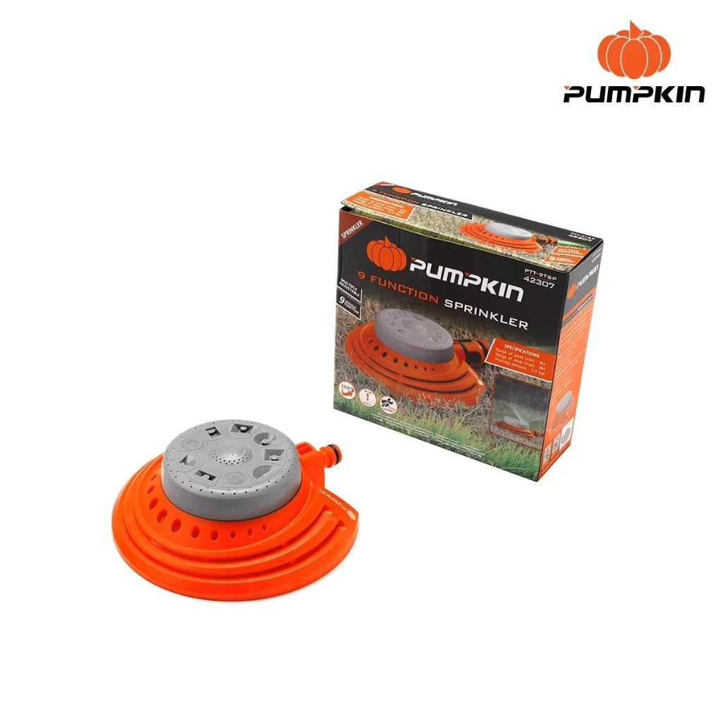 PUMPKIN สปริงเกอร์ตั้งพื้น 9 ฟังก์ชั่น รุ่น PTT-9TSP (42307) อุปกรณ์แต่งสวน พัมคิน ระบบน้ำ สปริงเกอร์ ใช้กับข้อต่อสวม