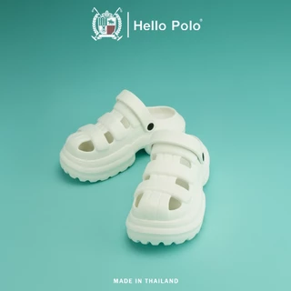 Hello Polo รองเท้าหัวโตแฟชั่น รองเท้าผู้หญิง กันลื่นและทนทาน ดีไซน์เรียบง่าย วัสดุ EVA ส้นหนา 5 ซม เพิ่มความสูง HP8054
