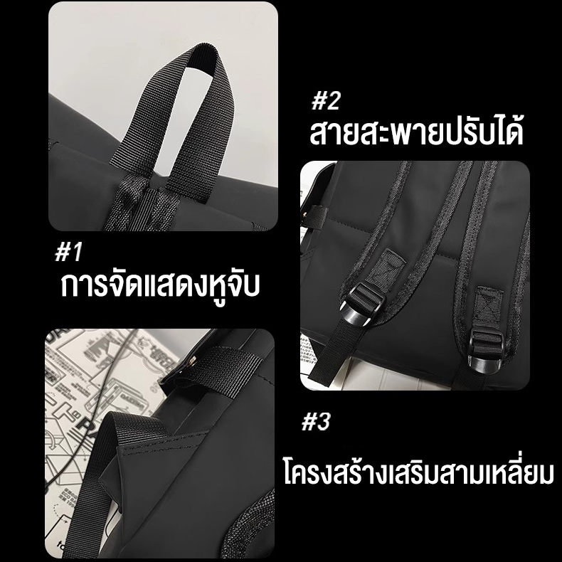 กระเป๋าสะพายหลัง ช่องใส่ของเยอะ  เกาหลี จุของได้เยอะ สะดวกต่อการใช้งาน