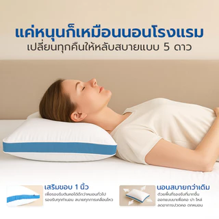 ibed หมอนหนุนโรงแรม Sof-touch สัมผัสนุ่มแบบ 3D รุ่น I และ II ป้องกันไรฝุ่น ซักเครื่องได้ หลับสบาย