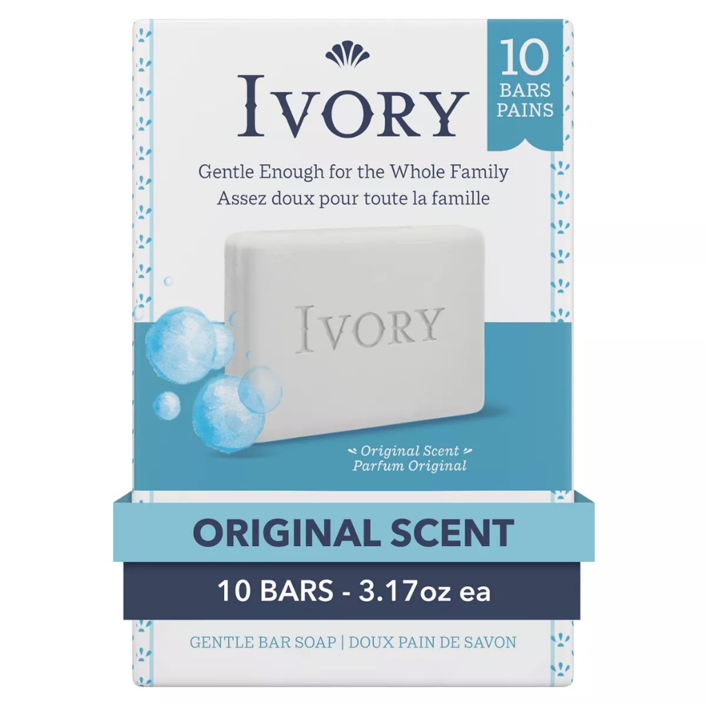 Ivory Bar Soap with Original Scent, 3.17 oz, 10 Count