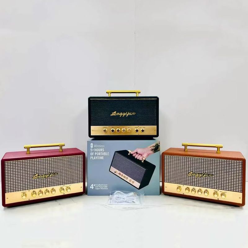 ลำโพงบลูทูธ M60 30W พร้อมสายหิ้ว ปรับเบสได้ Bluetooth ไร้สาย