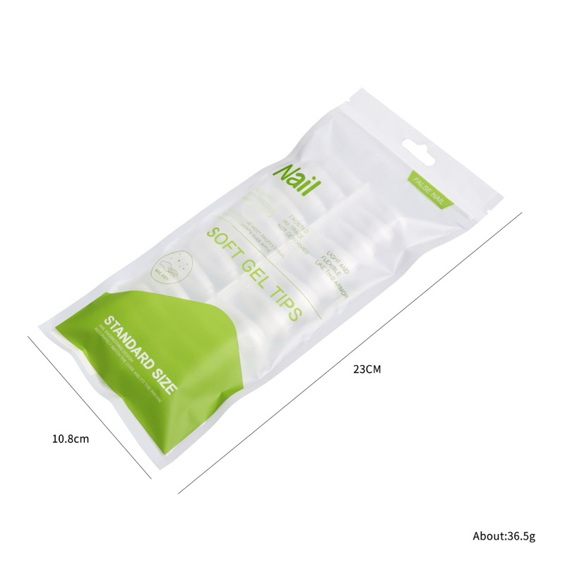 เล็บปลอมPVC Soft Gel Tips ซองขาว-เขียว 120ชิ้น/ห่อ มีหลายทรงให้เลือก สินค้าพร้อมส่ง - รูปที่ 3