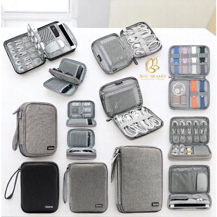 กระเป๋าเก็บสายชาร์จ อุปกรณ์อิเล็กทรอนิกส์ Gadget Organizer แบบพกพา ขนาดพกพา ใส่สาย USB Power Bank หัวชาร์จ เมาส์