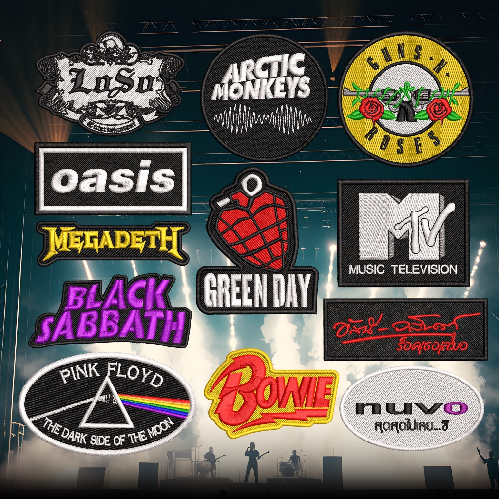 อาร์มปัก ตัวรีดติดเสื้อ วงดนตรีร็อค เฮฟวี่เมทัล พังค์ Jacket Rock Patch2 ปักแน่น เน้นคุณภาพ คุ้มราคา