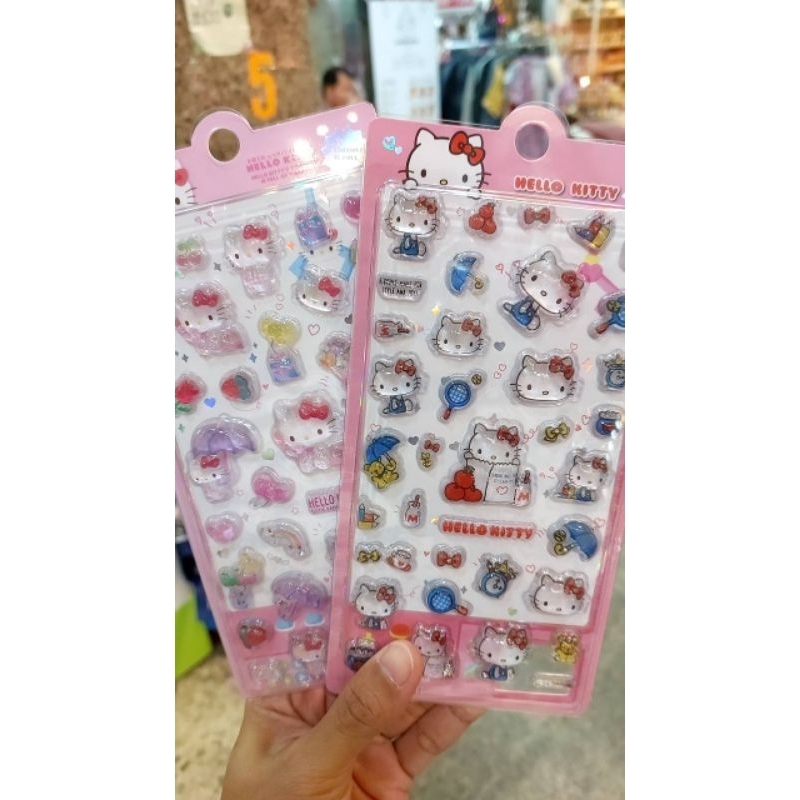 พร้อมส่ง 🇹🇭 Bonbon drop sticker ซานริโอ งานแท้ คิตตี้ คุโรมิ มายเมโลดี้ สติ๊กเกอร์นูนใส สติกเกอร์ติดมือถือ ตกแต่งอุปกรณ์