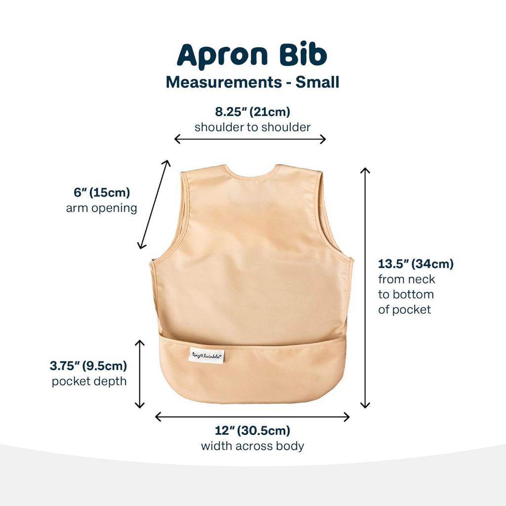 Tiny Twinkle مرايل مقاومة للماء Apron Bib ‏(قطعتان) — صورة 3