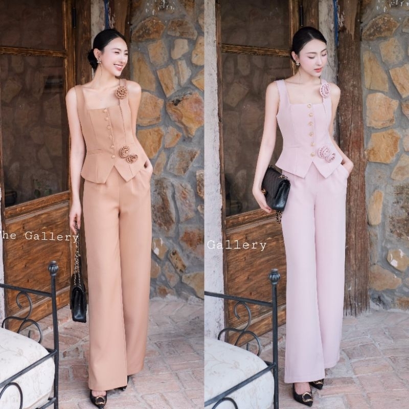 The gallery ชุดเซ็ตเสื้อ+กางเกงขายาวเข้าเซ็ต