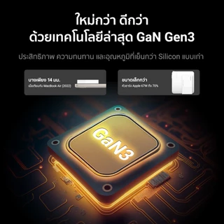 CUKTECH AC65B2 / AD654T / AD652S GaN3 65W หัวชาร์จ USB-C 2 พอร์ต สำหรับ iPhone iPad Macbook -2Y