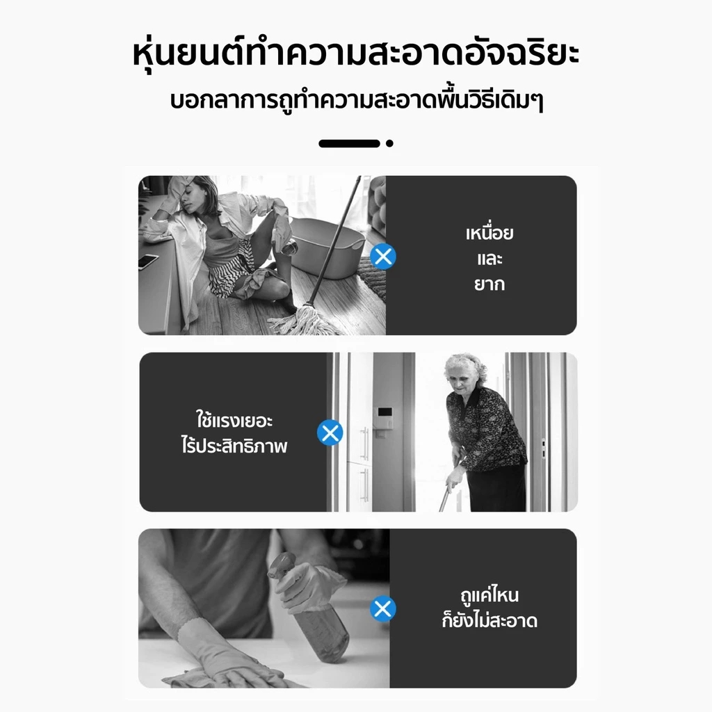 AIDIYTECH หุ่นยนต์ถูพื้น robot vacuum ถูพื้น ทำความสะอาดพื้น USB ชาร์จแบตได้ เครื่องถูพื้นอัตโนมัติ ที่ถูพื้น รูปที่ 4