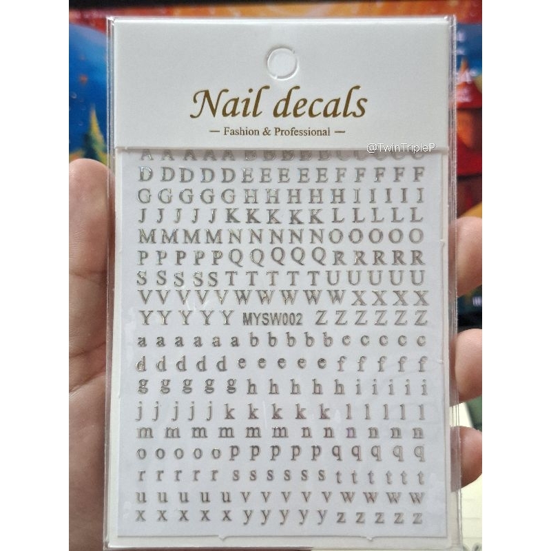 สติ๊กเกอร์ ตัวอักษร ภาษาอังกฤษ alphabet sticker ตัวพิมพ์ภาษาอังกฤษ สติ๊กเกอร์ตัวเลข สติ๊กเกอร์ติดเล็บ สติ๊กเกอร์ตัวจิ๋ว - รูปที่ 3