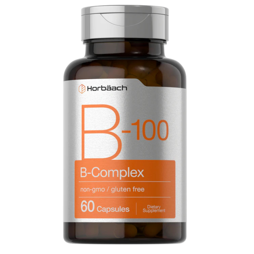 Horbaach Vitamin B-100 Complex | 60 Capsules