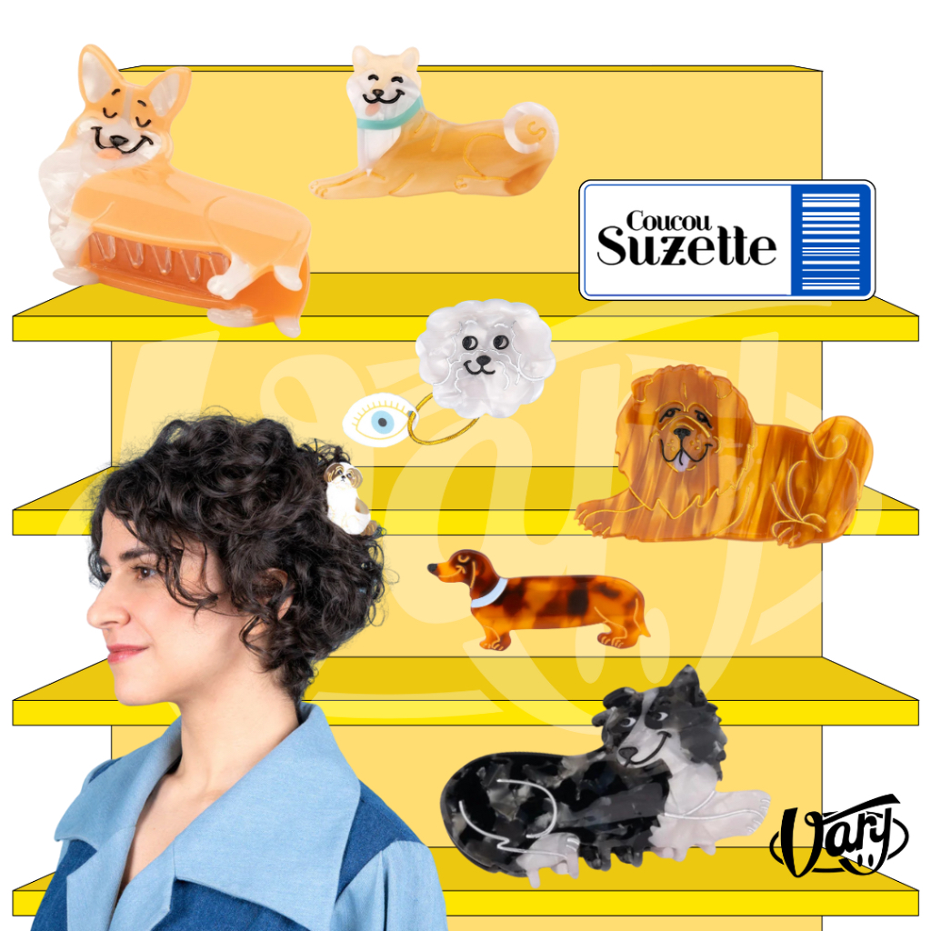 พร้อมส่ง Coucou suzette กิ๊บติดผมของแท้จากฝรั่งเศส กิ๊บติดผมรูปสุนัข กิ๊บติดผมรูปหมา Coucousuzette Hair Claw & Hair Clip